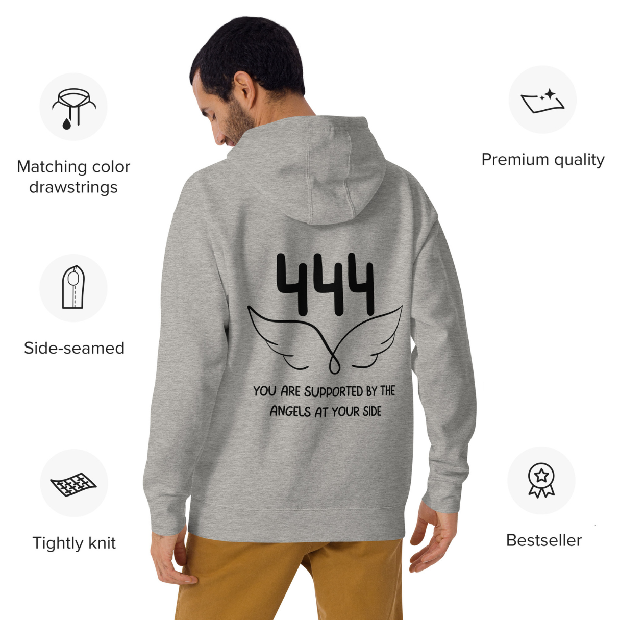 444 Angel Number Unisex Hoodie - Angel Number Collection by The Banannie Diaries