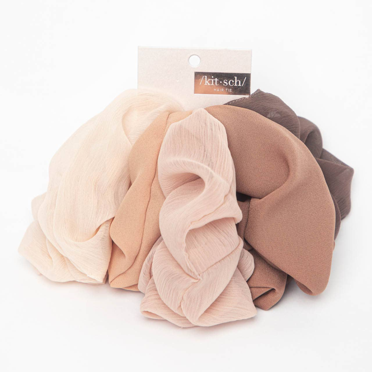 Crepe Scrunchies - 5pc Terracotta