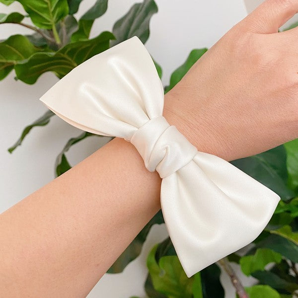 Satin Bow Hair Scrunchie