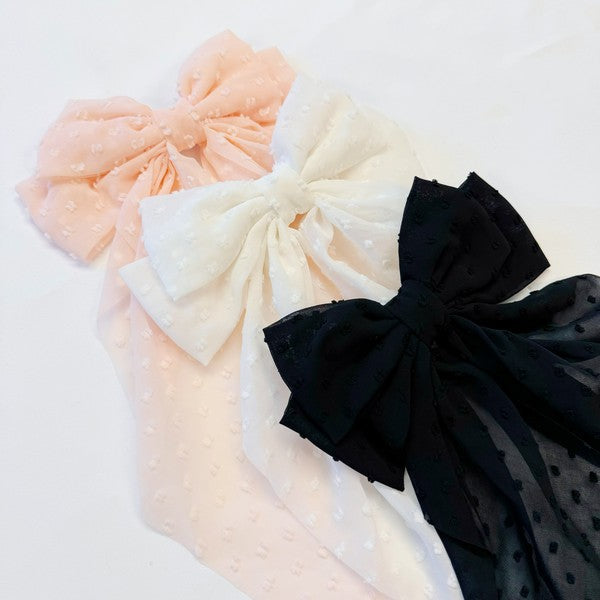 Dreamy Dots Sheer Bow Hair Clip