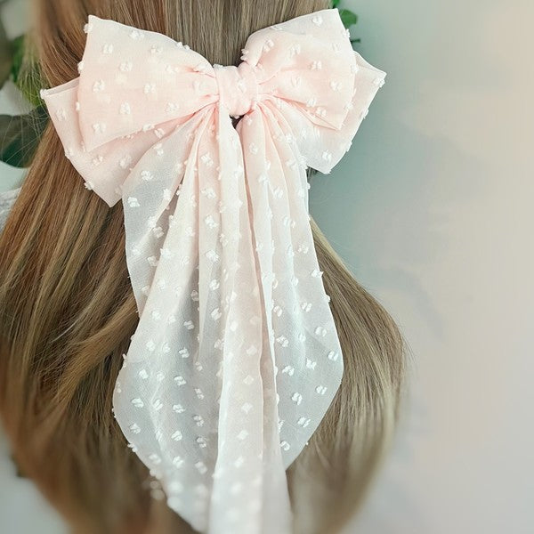 Dreamy Dots Sheer Bow Hair Clip