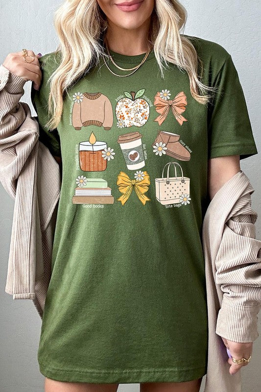 Fall Girly Doodle Graphic Tee