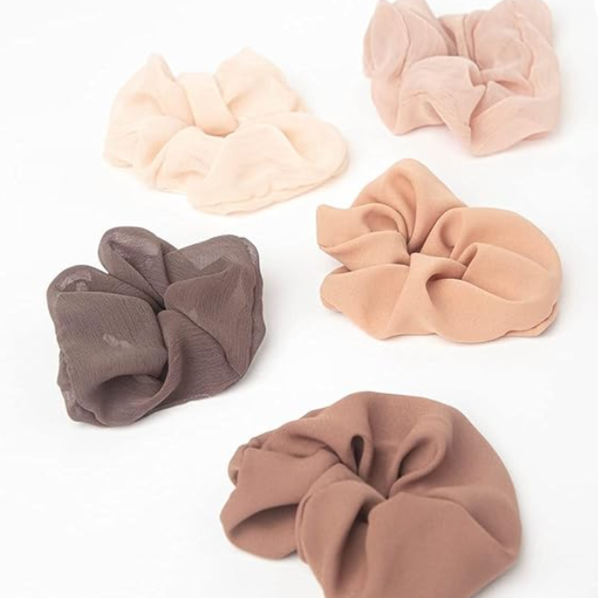 Crepe Scrunchies - 5pc Terracotta