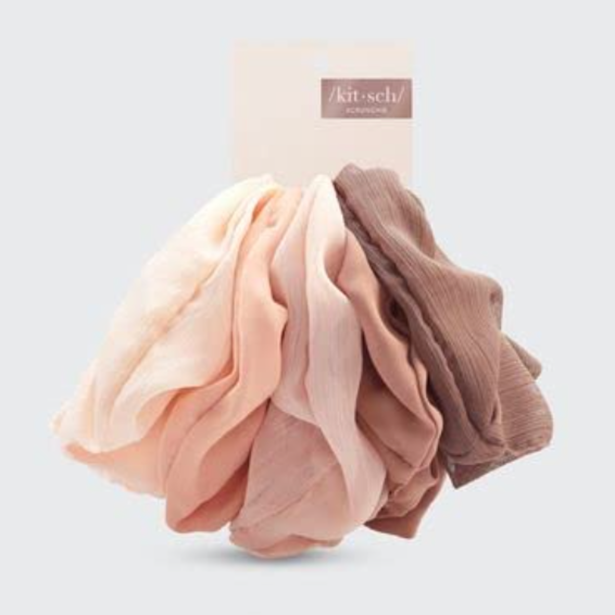 Crepe Scrunchies - 5pc Terracotta