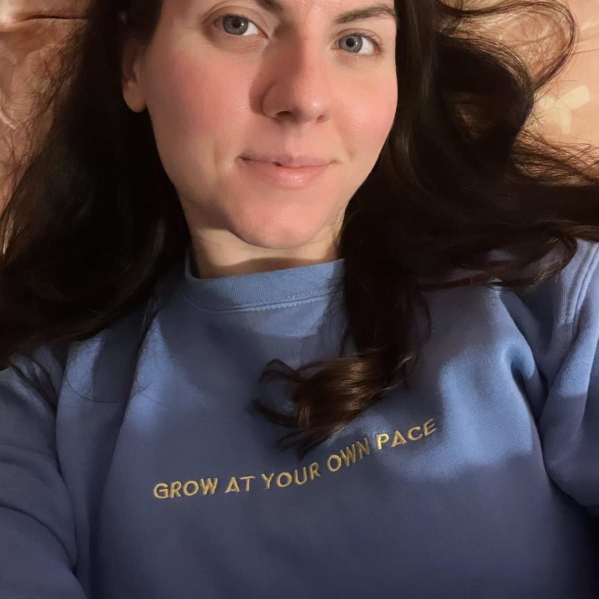 Grow At Your Own Pace Pullover - Embroidered Crewneck Sweatshirt, by JZD, a Latina Founded and Owned Brand, Casual