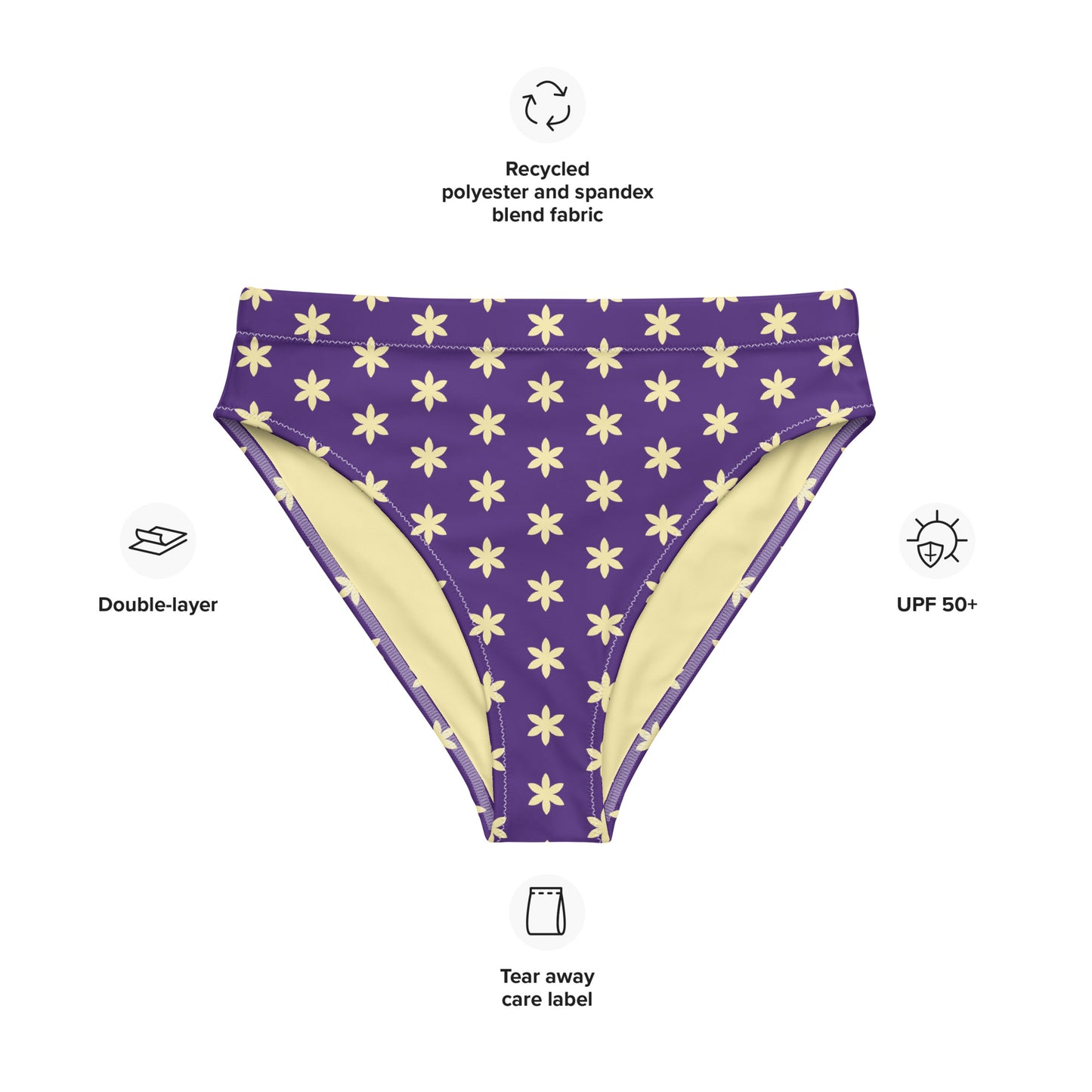 Do What Makes You Happy - Recycled High-Waisted Bikini Bottom - Mental Health Matters by The Banannie Diaries