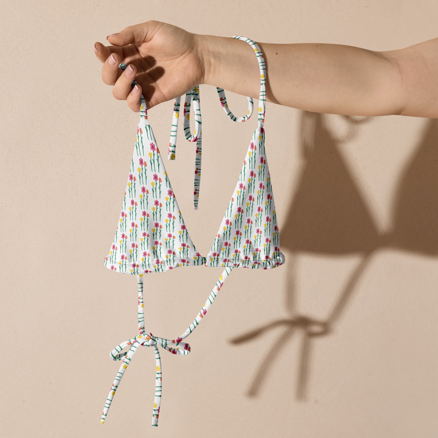 be yourself - all-over print recycled string bikini top by the banannie diaries