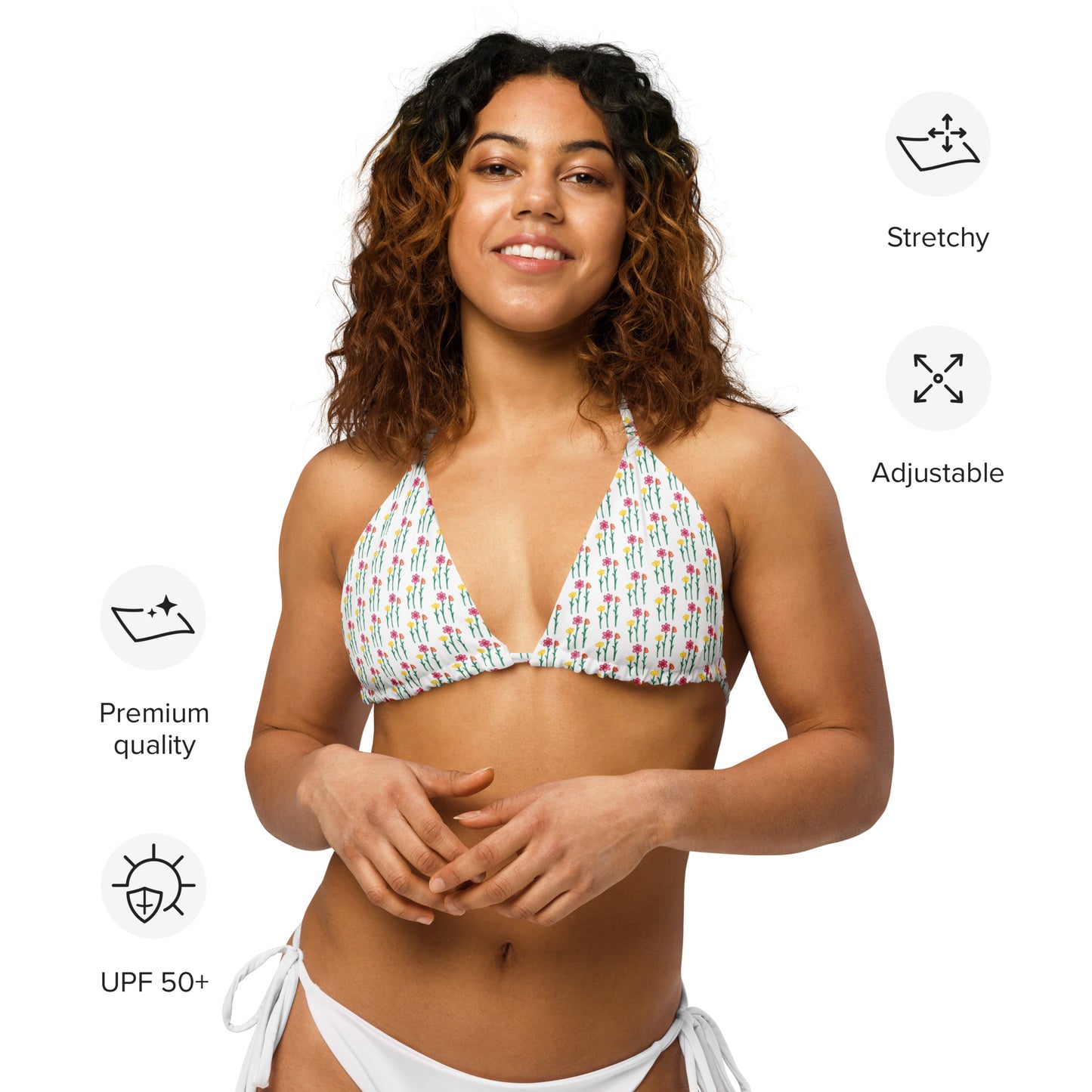 be yourself - all-over print recycled string bikini top by the banannie diaries