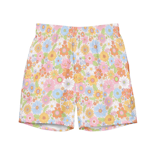 Pastel Floral Men's Swim Trunks - The Banannie Diaries