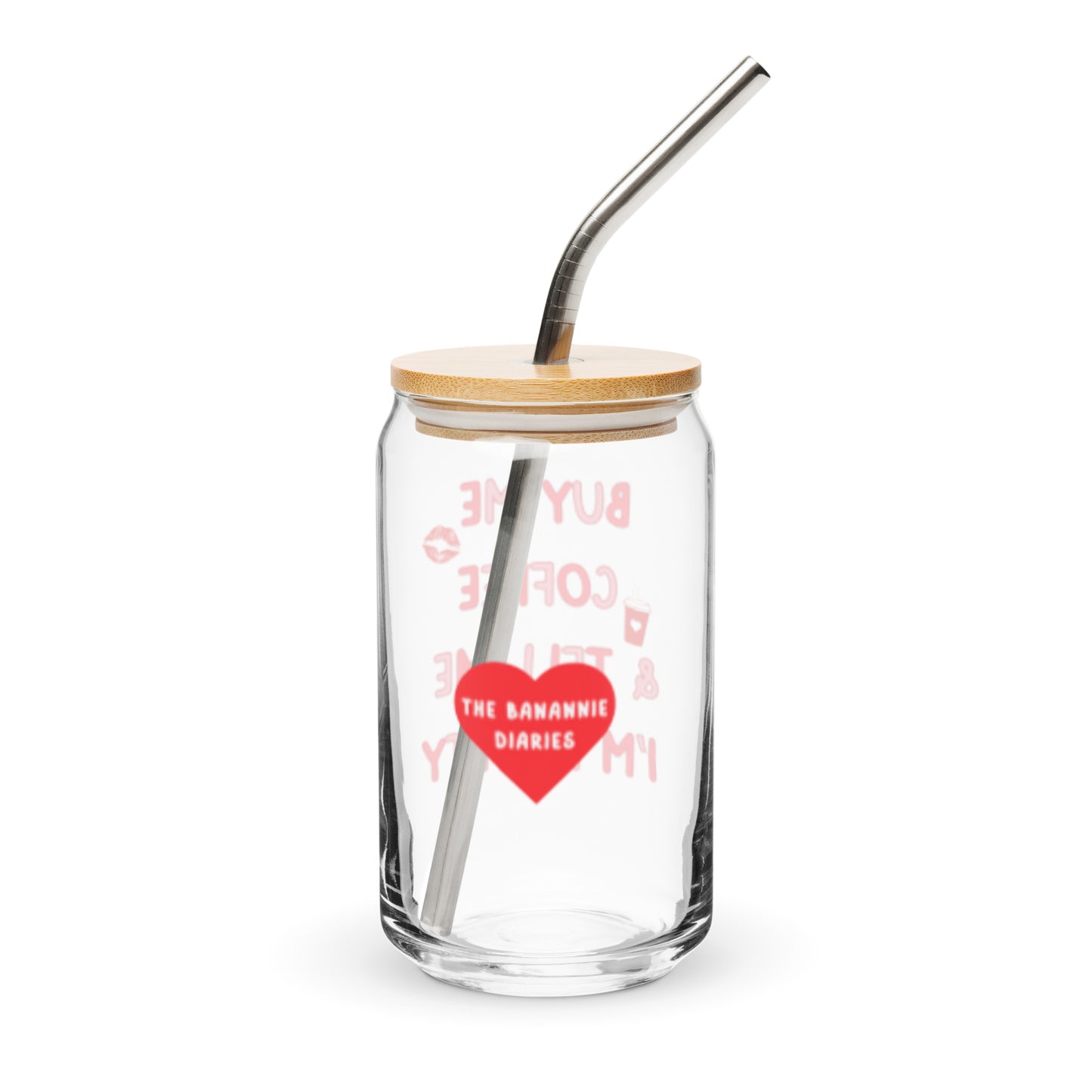 Buy Me Coffee and Tell Me I'm Pretty - Can-Shaped Glass,  by The Banannie Diaries - Volume: 16 oz. (473 ml), Glassware, Houseware