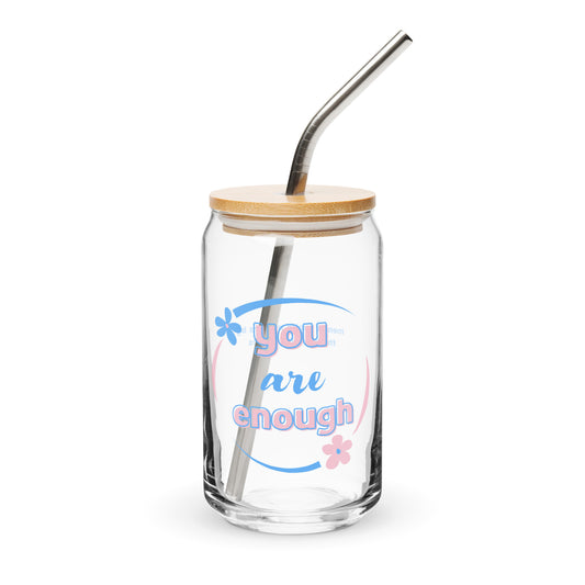Mental Health Matters Can-Shaped Glass Bundle (With Lids And Straws)