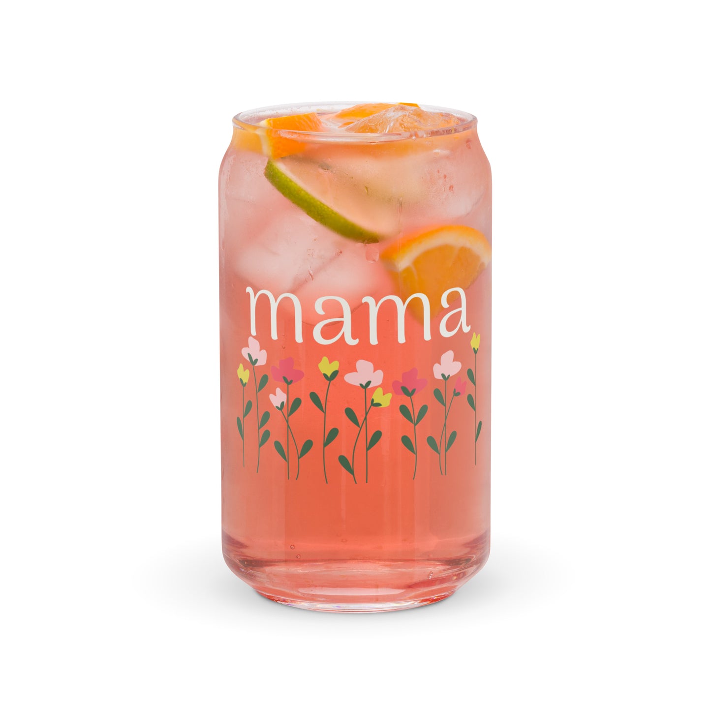 Mama - Can-Shaped Glass, by The Banannie Diaries - Volume: 16 oz. (473 ml), Glassware, Houseware