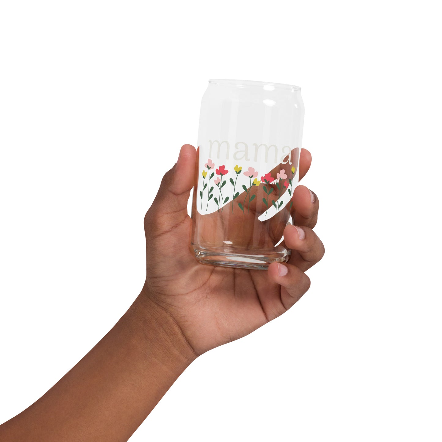 Mama - Can-Shaped Glass, by The Banannie Diaries - Volume: 16 oz. (473 ml), Glassware, Houseware