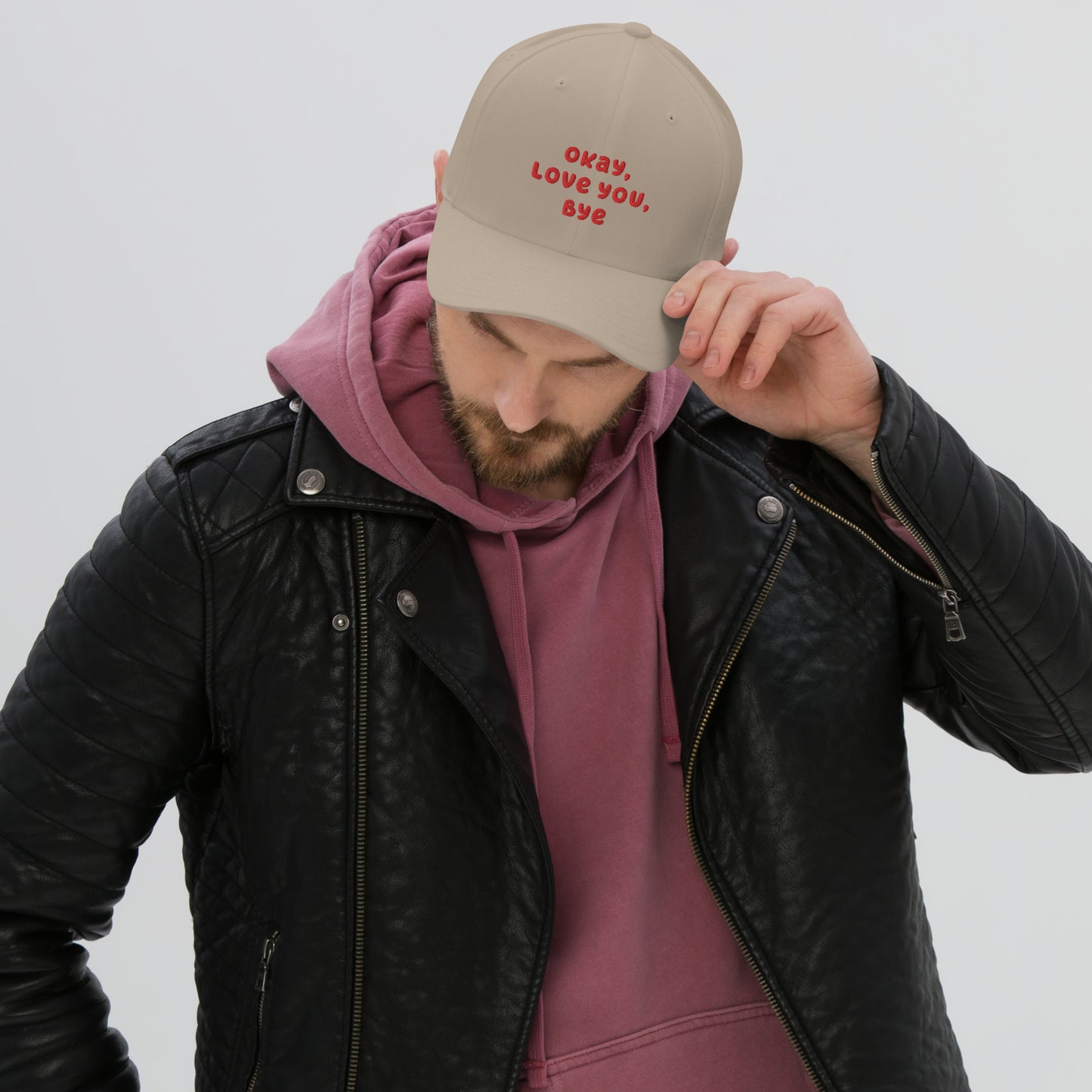 Okay, Love You, Bye Embroidered Twill Cap - Structured Hat, Unisex