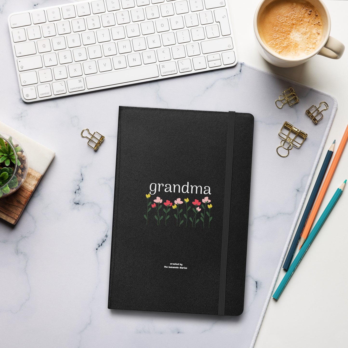 Grandma - Hardcover Bound Notebook, 80 Pages, By The Banannie Diaries