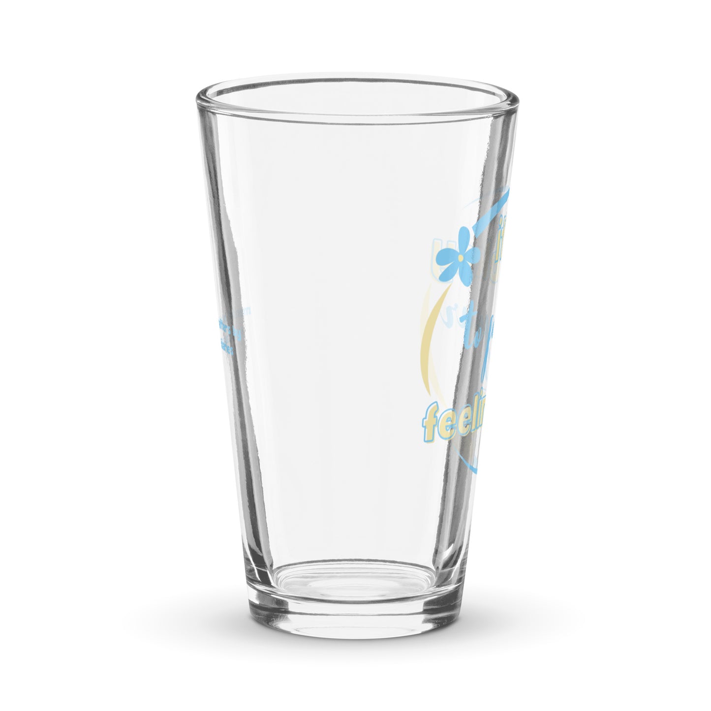 It's Okay To Feel Your Feelings Pint Glass - Mental Health Matters by The Banannie Diaries - Volume: 16 oz. (473 ml), Glassware, Houseware