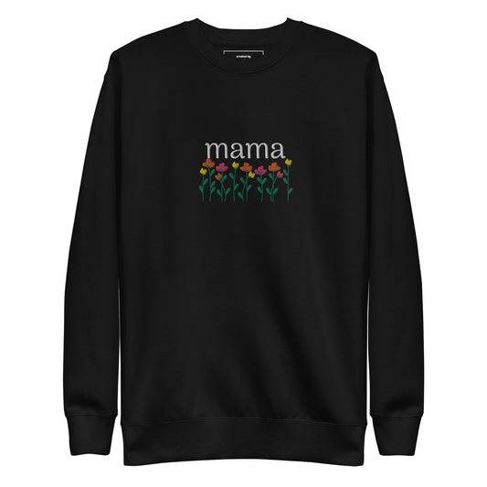 Mama - Embroidered Unisex Crewneck Sweatshirt - The Banannie Diaries